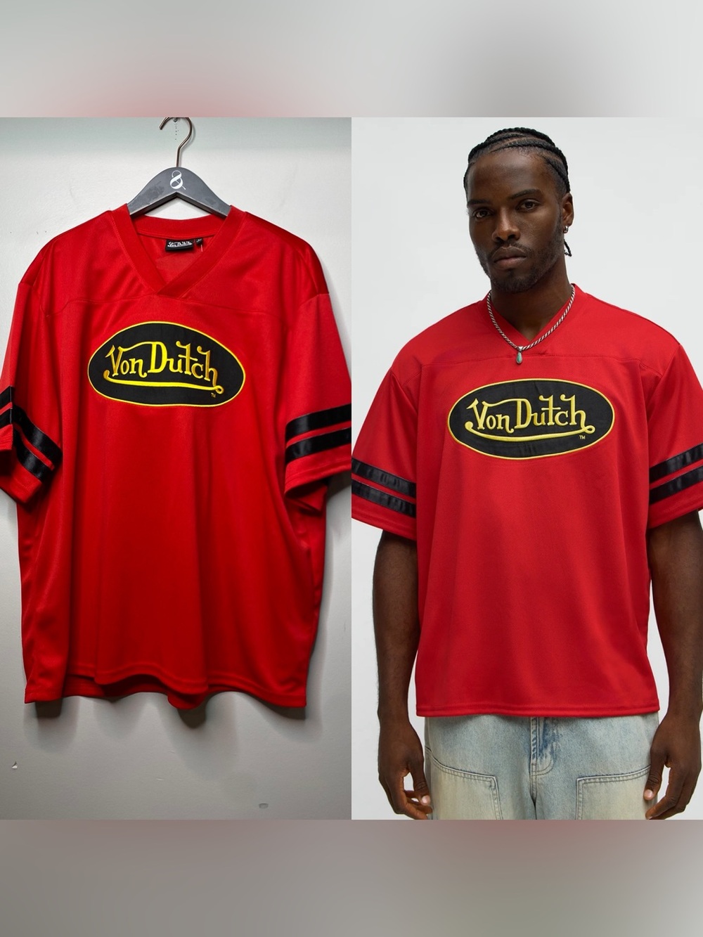 Von Dutch Center Patch V Neck